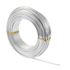 Fashewelry 114 Feet 10 Gauge Aluminum Wire Silver Bendable Metal Craft Wire for Beading Jewelry Craft Making (2.5mm)