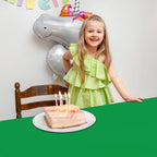 QZYL 12 PCS Disposable Plastic Table Cover, 54 X 108 in Large Table Cloth Rectangle, Green Plastic Tablecloth, Decorative Smooth Tablecloth for Parties Weddings Picnics Outdoor Events
