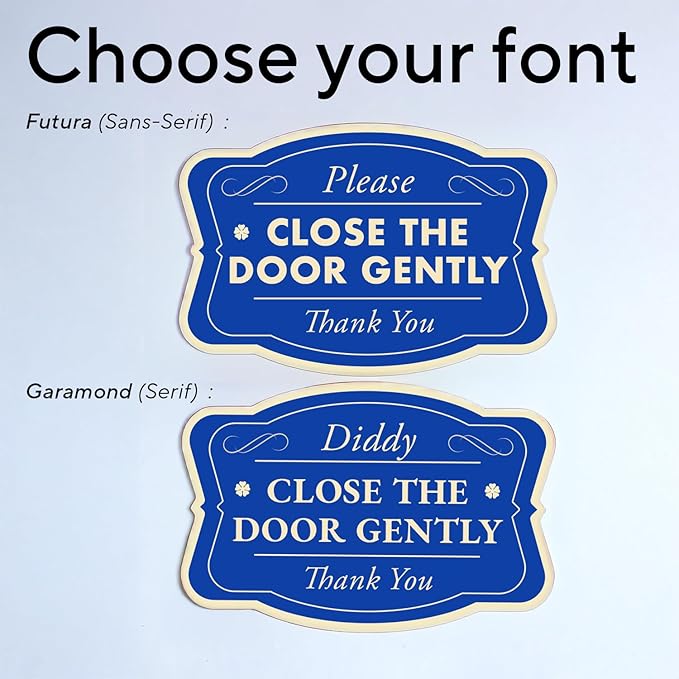 Custom Aluminum Driveway Signs - Waterproof Outdoor Metal Signs, Blue Steel 24x18 In