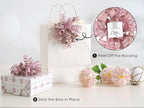 HUIHUANG Self-Adhesive Curly Bows Gift Wrap Accessory Dusty Rose Gift Bow 5 inch x 8 Counts Dusty Pink Ribbon Bows for Presents, Paper Bag, Party Favors, Bridal Shower Wedding Decoration