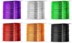 Mandala Crafts 13 Gauge Anodized Aluminum Craft Wire for Jewelry Making - 300 FT Colored Flexible Silver Black Gold Purple Red Kelly Green Wire - Bendable for Bonsai Armature Crafting Sculpting