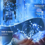 kolpop 6 Pack LED Fairy Lights Battery Operated, Mini Twinkle String Lights Battery Powered Waterproof for Christmas Mason Jars Party,Blue