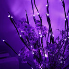 Led Branch Light Battery Operated Lighted Branches Vase Filler Willow Twig Lighted Branch 30 Inch 20 LED for Christmas Home Party Decoration Indoor Outdoor Use Pack of 2 Purple