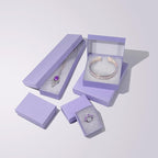 TheDisplayGuys - 25-Pack #53 Kraft Paper Cardboard Gift Boxes/Jewelry Cases w. Cotton Padding & Lid - Light Lavender - (5.4" x 3.9" x 1.0")
