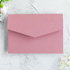 20 PCS Dusty Rose Tri-fold Laser Cut Wedding Invitation Pockets for 5x7 Wedding Cards Bridal Shower Engagement Quinceanera Invitation
