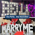 Marquee Letters 3 Feet Tall Large Light Up Letters Baby Shower Decorations Wedding Engagement Proposal White Party Decorations Marry Me Sign Big Cardboard Backdrop W