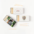 Weddingstar Matchboxes Stickers for Wedding or Event - Upload Your Own Design - Pack of 50 Navy