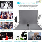 ISSUNTEX 6X9 ft Background Muslin Backdrop, Photo Studio, Collapsible High Density Screen for Video Photography and Television-Gray