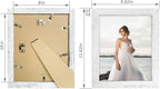 8x10 Picture Frame Set of 4, High Definition Glass Distressed White Frame, 8 x 10 Wood Photo Frames for Tabletop Display and Wall Mounting
