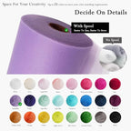 Lavender Tulle Fabric Rolls 54 Inch by 40 Yards Tulle Bolt Spool for Wedding Decorations DIY Tutu Baby Shower Table Skirt Ceiling Decor Birthday Party Craft Supplies