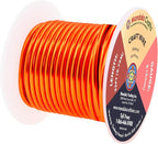 Mandala Crafts 8 Gauge Anodized Aluminum Craft Wire for Jewelry Making - 32 FT Colored Flexible Burnt Orange Wire - Bendable for Bonsai Armature Crafting Sculpting