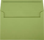 LUXPaper A9 Invitation Envelopes | Peel & Press | 5 3/4" x 8 3/4" | Avocado Green | 80lb. Text | 50 Qty