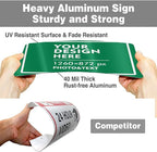Custom Signs Outdoor Metal Sign - 12 x 8 Customized Personalized Aluminum for Office, Home, Business, Decor, Road Signs, Rust-Proof (White Text Box)