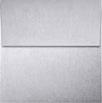 LUXPaper Square Invitation Envelopes | Peel & Press | 4" x 4" | Silver Metallic | 80lb. Text | 50 Qty