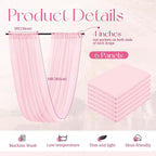 6 Panels Pink Ceiling Drapes for Wedding, 5ftx10ft Ceiling Drapes Cheesecloth Sheer Fabric Curtain Wedding Arch Draping Fabric Romantic Ceilings Decorations for Weddings Party Ceremony Stage