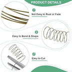 2-Rolls 0.2mm Jewelry Wire, 32 Gauge 328FT Craft Wire Copper Beading Wire for Jewelry Making/Planting/Weaving/DIY Crafting, Soft Metal Wires [100M, Bronze Tone]