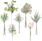 Serra Flora Artificial Greenery Spray Box Set(Pack of 48pcs) with 7 Kinds of DIY Wedding Bouquet Filler Table Centerpieces and Floral Arrangement