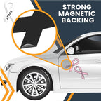 Magnet Me Up Breast Cancer Survivor Pink Ribbon Magnet Decal - 3.5x7 Inches, 2 Pack, Automotive Magnet for Car, Truck, SUV - Show Support and Raise Awareness with This Meaningful Auto Magnet