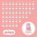 48Pack White Streamer Poppers,Hand Throw Streamer Poppers,No Mess Confetti Poppers for Birthday,Wedding,Party,Celebrations,School Opening,Graduation,Retirement Party (white 48pack)