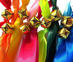 Kingsnow 50 Pack Ribbon Wands Wedding Streamers with Bells, Silk Fairy Stick Wish Wands Party Favors for Wedding Send Off Party Activities Table Holiday Celebration