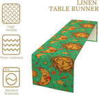 Boho Moon Table Runner, Phase of The Moon Star Sun Cartoon Pattern Table Runner for Kitchen Living Room Home Party 13x90 Inch