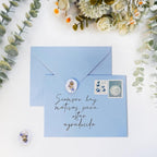 50 Pack 5x7 Envelopes Letter Size, Blue A7 Envelopes Self Seal for Wedding Invitation, Envelope 5.4x7.6 for Greeting Cards, Photos, Baby Shower, Graduation, Thank You Cards, Announcements