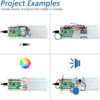 Freenove Basic Starter Kit for Raspberry Pi Pico W (Included), Dual-core Arm Cortex-M0+ Microcontroller, 386-Page Detailed Tutorial, 142 Items, 55 Projects, Python C Code