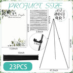Pinkunn Greenery Wedding Seating Chart with Easel Display Stand 15.8 x 23.6 Inch Greenery Wooden Rustic Seating Chart Board Please Find Your Seat Sign for Baby & Bride Shower Wedding Sign Decor