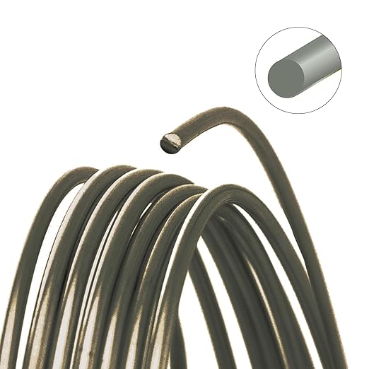 The Beadsmith Wire Elements Craft Wire – Tarnish Resistant, Soft Temper, Round, Hematite Color – 0.81mm, 20 Gauge, 6 Yard Spool – Jewelry Making, Wire Wrapping, Floral, & Other DIY Crafts
