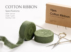 Hunter Green Ribbon 5/8" x 21 Yards with Frayed Fringe Fabric Cotton Ribbons for Gift Wrapping Wedding Invitations Flower Bouquet Baby Shower