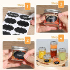 ComSaf Small Regular Mouth Mason Jars 4 oz, 24 Pcs Mini Mason Containers, Small Canning Jars, 4 oz Glass Jar with Lids for Mustards, Dipping Sauces, Jelly, DIY Candle Decor, Wedding Shower Favors