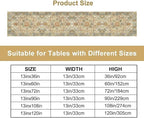 Vintage Boho Floral Table Runner, Rustic Old Farmhouse Yellow Retro Flower Pattern for Home Kitchen Table Decor Dining Coffee Room Party Decor 13x90in