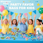 Crystal Dinosaur Party Favors for Kids,12 in 1 Mini Dinosaur Building Blocks Toy Animals Building Sets,Dino Party Goodie Bags Fillers,Classroom Prizes Christmas Birthday Gift for Student,Kid Age 6-12