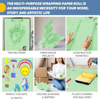 Light Green Wrapping Paper, 15"x900" (75FT) Craft Paper Kraft Paper Roll Poster Bulletin Board Decorative Paper Roll, Happy Birthday Anniversary Bouquet Flower Wedding Gift Wrap
