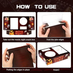 Faccito 36 Pcs Movie Night Snack Trays Movie Theater Snack Boxes Night Supply Disposable Paper Holder Tray for Popcorn Food Candy Drink Party 8 x 6 Inch(Dark Red,Retro Style)
