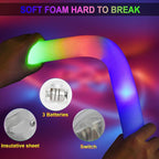 LifBetter Light Up Glow Sticks Bulk, LED Foam Sticks in The Dark with 3 Modes Flashing Led Foam Multicolor Batons Light up Party Favors for Birthdays, Weddings, Concerts, Festivals (68pcs)