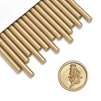 UNIQOOO Mini Glue Gun Sealing Wax Sticks for Wax Seal Stamp - Metallic Gold Prosecco, Great for Wedding Invitations, Christmas Cards, Snail Mails, Wine Packages, Christmas Gift Ideas, Pack of 16