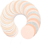 Pink-Silver Peach Birthday Party-Decorations Streamers - 52FT Hanging Paper Garland Banner,Baby Bridal Shower Engagement Anniversary Bachelorette Wedding Graduation Backdrop Decor Hugtmr