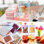 Smell Proof Bags & Resealable Foil Pouch Mylar Sample Bag Great for Party Favor Food Storage (Holographic Color) (50pcs-6x9 inch)