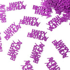 Purple Happy Birthday Confetti Girl Birthday Party Decorations Glitter Table Scatters for Adult Women Birthday Anniversary DIY Crafts Party Supply 100PC