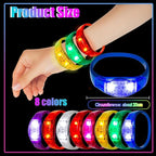 100 Pcs LED Bracelets Sound Activated with Flashing LED Strobe Music Control Light Up Bracelets for Rave, Game Prizes, Birthday Party Favor,Valentine's Day gift