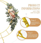 5.9 Feet Moon Shaped Wedding Arch Backdrop Stand Gold Frame for Festival Decorations Easy Assembly Rustproof Reusable Iron Material Ideal for Wedding Venue and Party Balloon Arch Display