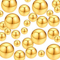 300Pcs Pearl Vase Filler, BrightGold No Hole Faux Pearl Beads for Centerpieces Vases, Candle Centerpieces, Wedding Birthday Party Home Decor 8/10/14/20mm