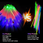 LifBetter 112 pcs Glow Foam Sticks, LED Glow Sticks 3 Modes Colorful Flashing, Foam Glow Sticks Bulk, Glow In The Dark Party Supplies for Weddings Parties Festivals Raves Concerts Sporting Events