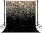 WOLADA Black and Gold Backdrop Golden Glitter Backdrop for Photography Wedding Birthday Baby Shower Party Photo Studio 10x10FT 11176