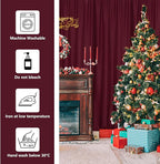 MYSKY HOME Burgundy Backdrop Curtains for Parties, Weddings, Stage - 10ft x 10ft, 2 Panels
