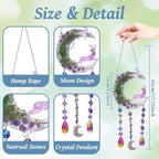 TUOKING Crystal Suncatchers for Window Purple Deer Dreamy Crystal Natural Stone Sun Catchers Rainbow Maker Ornament Gift Home Garden Decoration