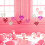36pcs Valentine's Day Rattan Balls Heart Balls Decoration for Home Decoration Valentine's Day