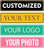 Custom Signs Outdoor Metal - 16 x 4 Personalized Aluminum Rust-Proof Entrance Hazard Intersection Parking Street Signs，Decorative Sign