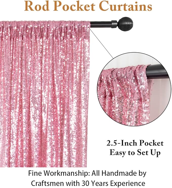 ShiDianYi 4FTX6FT-Fuchsia Pink-Sequin Photo Backdrop, Wedding Photo Booth,Photography Background (Fuchsia Pink)